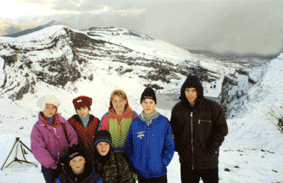 Горелый вулкан, Зима, Камчатка, Kamchatka, Winter Top of Goreliy volcano